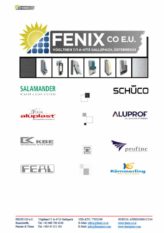 Produktkataloge Fenix CO e.U. aus Gallspach in OberösterreichFenix CO